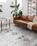 Loloi Skye Collection SKY-02 Silver/Grey 2'-6" x 12'-0" Runner Rug