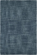 Dash and Albert Crosshatch Denim Hand Micro Hooked Wool Rug, Runner-2.5 X 8 Feet, Blue Solid Pattern - Premium Luxury Hotel Quality Soft Breathable Hypoallergenic Machine Washable Easy Care All