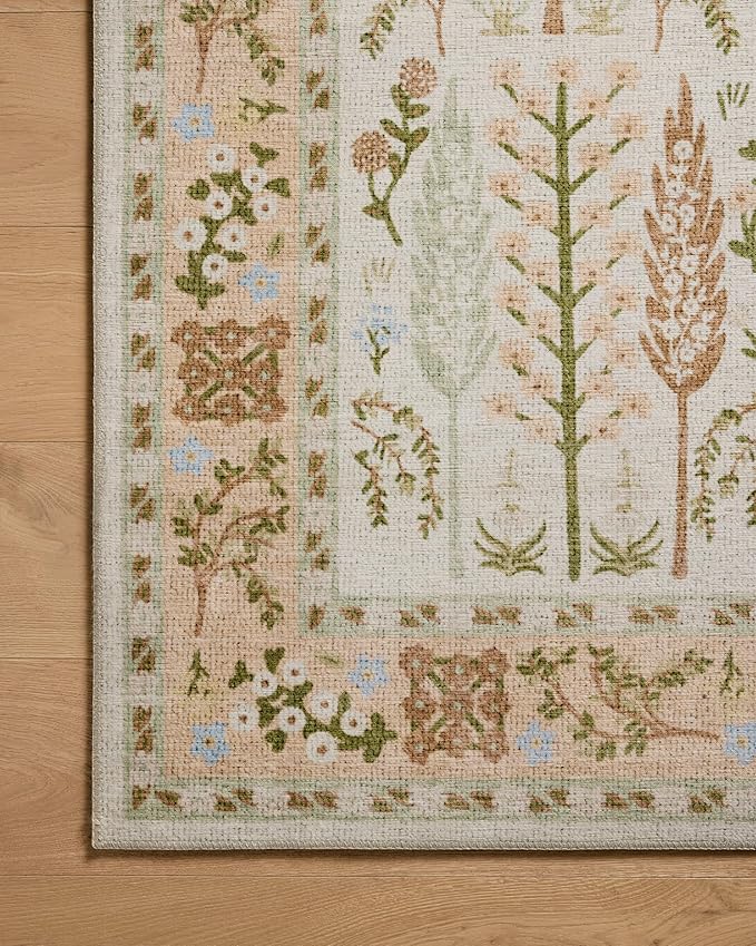 Loloi Rifle Paper Co. Canopy Collection CNP-01 Cream 3'-9" x 5'-9" Accent Rug