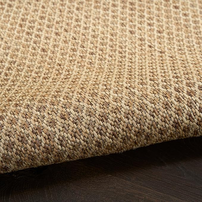 Nourison Home Courtyard Jute 4' x 6' Area Rug - Easy Clean, Non Shedding, Bed Room, Living Room, Dining Room, Kitchen (4' x 6')