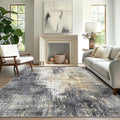 GENIMO Washable Area Rugs for Living Room, 10x14 Modern Non Slip Rugs, Low Pile Lightweight Soft Print Rug for Bedroom, Dining Room, Home Office, Washed Livid