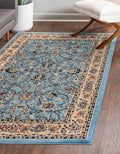 Unique Loom Sialk Hill Collection Area Rug - Washington (2' 2" x 3' 1" Rectangle Light Blue/Navy Blue)