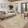 Bavni Vintage Floral Rugs 6x9, Washable Area Rug with Non Slip Backing, Low Pile for Living Room, Nursery,Bedroom & Home Decor, Lightweight Carpet, Brown Pink