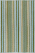 Dash & Albert Caravan Stripe Multi Machine Washable Rug, 8.5 X 11.5 Feet, Multicolored/Green Stripe Pattern