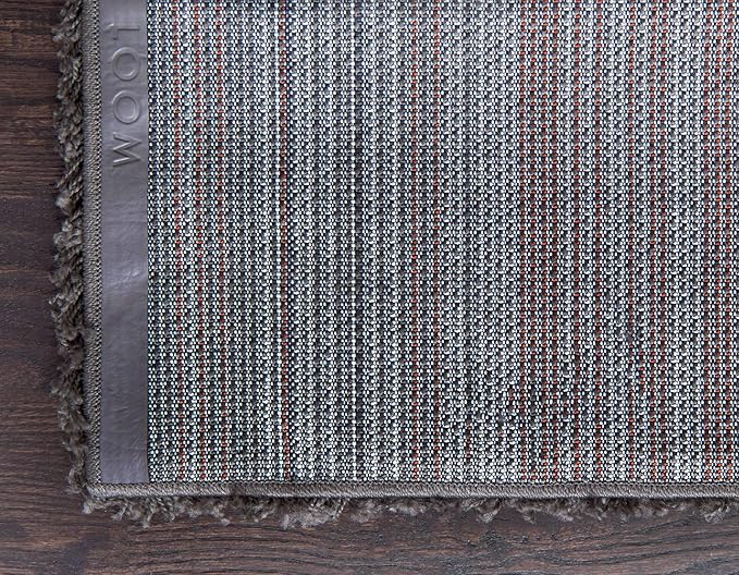 Unique Loom Solid Shag Collection Area Rug (2' 6" x 13' 1" Runner, Graphite Gray)