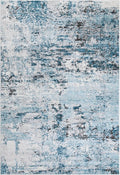 Rugs.com Leipzig Collection Rug – 6x9 Blue Low-Pile Rug Perfect for Bedrooms, Dining Rooms, Living Rooms