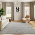 nuLOOM 6x9 Elfriede Jute & Cotton Hand Woven Area Rug, Grey, Solid Rustic Farmhouse Style, Weaved Design, Natural Fiber, For Bedroom, Living Room, Dining Room, Hallway, Office, Entryway
