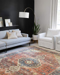 Loloi Skye Collection SKY-11 Rust/Blue 7'-6" x 9'-6" Area Rug