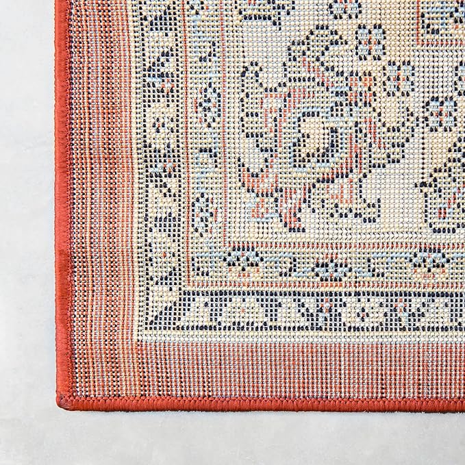 Unique Loom Sialk Hill Collection Area Rug - Washington (2' 2" x 3' 1" Rectangle Terracotta/Cream)