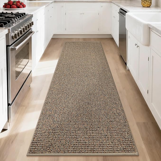 BEQHAUSE Hallway Runner Rugs 2x6, Hallway Rug Non-Slip Washable(Rolled-Up NO Creases), Runner Rug Absorbent Stain Resistant Hall Rug Carpet Runner, Entryway Rugs Floor Mat Laundry Room Rugs, Taupe