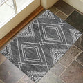ReaLife Rugs Machine Washable Area Rug - Living Room Bedroom Bathroom Kitchen Entryway Office - Padded Crease Free Stain Resistant Premium - Moroccan Diamond Tribal- Jax - Gray- 2'x 3'
