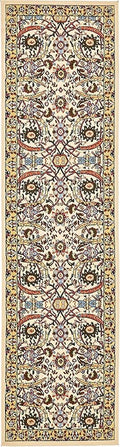 Unique Loom Espahan Collection Area Rug - Cape Cod (2' 7" x 10' Runner, Cream/ Black)