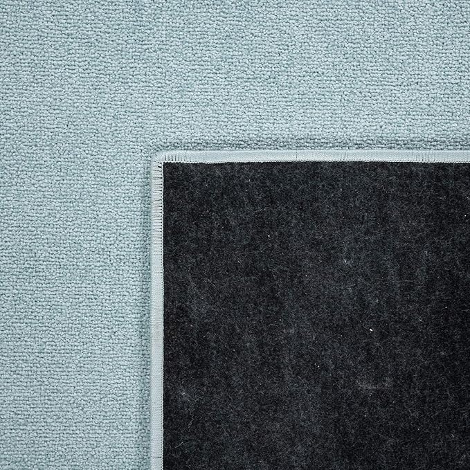 Paco Home Solid Area Rug in Light Blue Modern Plain Design, Size: 5'3" x 7'3"