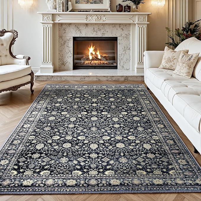 Area Rugs 4x6,Boho Vintage Oriental Washable Rugs,Collapsible Area Rug for Bedroom, Entryway, Kitchen, Bathroom