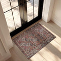 Kuden 3x5 Small Rug, Machine Washable, Non-Slip Backing, Vintage Style, Soft, Low Pile, Area Rugs for Entryway Kitchen Indoor Entrance