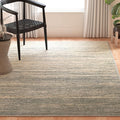 SAFAVIEH Adirondack Collection Area Rug - 5' Square, Slate & Cream, Modern Ombre Design, Non Shedding & Easy to Clean, Ideal for Living Room, Bedroom, Office, Dining Space (ADR113T)