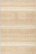 Dash and Albert Arbor Machine Washable Area Rug - 3' x 5' Neutral Stripe Washable Accent Rug Stain-Resistant, Anti-Slip, High Traffic Kitchen, Hallway, Mudroom