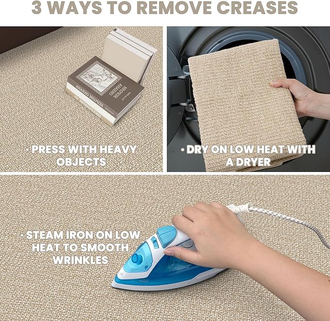 EARTHALL Washable Runner Rug 2x8 Ft Non Slip Runners for Hallways Cotton Rubber Backed Kitchen Runner Braided Indoor Floor Carpet Runners for Entryway, Hallway, Kitchen, Bedroom, Send/Beige