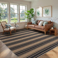 Striped Easy Jute Rug 8x10 Outdoor Rug Large Washable Rugs for Living Room Patio Non Slip Neutral Farmhouse Indoor Outdoor Carpet for Backyard Patio Office