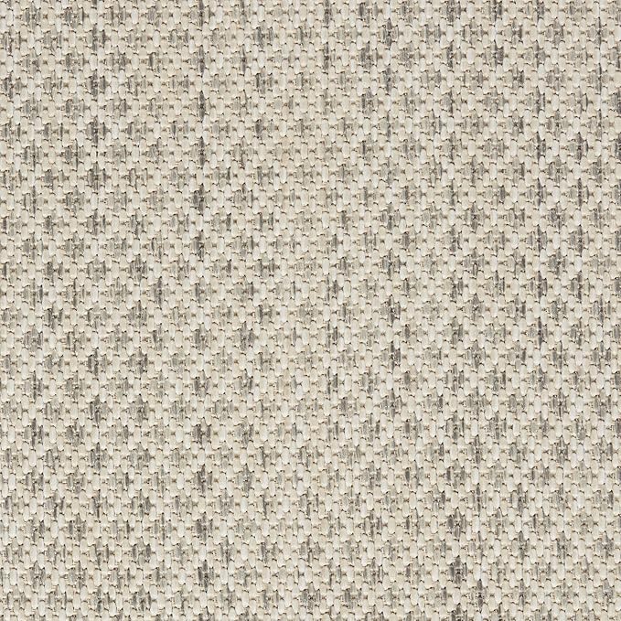 Nourison Home Courtyard Ivory Silver 4' x Square Area Rug - Easy Clean, Non Shedding, Bed Room, Living Room, Dining Room, Kitchen (4' x Square)