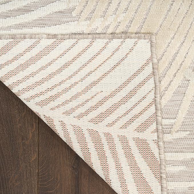 Nourison Home Suncoast Beige 2' x 6' Area Rug - Easy Clean, Non Shedding, Bed Room, Living Room, Dining Room, Kitchen (6' Runner)