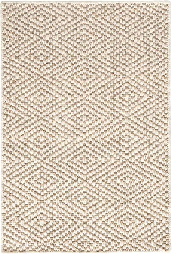 Dash and Albert Cocchi Handwoven Wool Rug, 7.5 X 9.5 Feet, Neutral Geometric Pattern - Premium Luxury Hotel Quality Soft Breathable Hypoallergenic Machine Washable Easy Care All Season Comfortable
