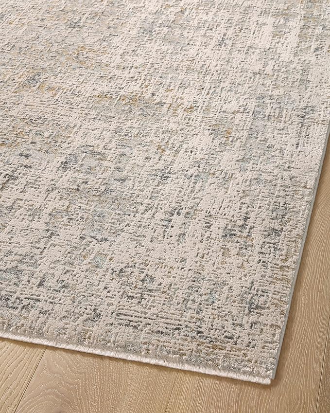 Loloi Amber Lewis Alie Collection ALE-02 Sand/Sky 5'-3'' x 5'-3'', .13'' Pile Height, Round Area Rug