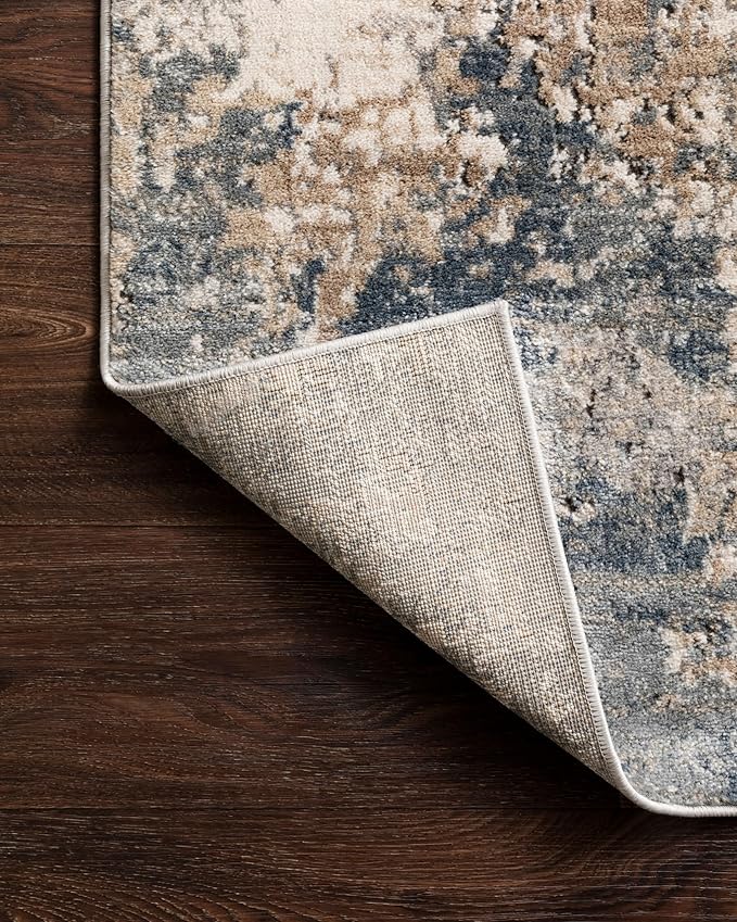 Loloi Teagan Collection TEA-06 Sand/Mist 7'-11" x 10'-6" Area Rug, Large, Soft Neutral Rug, High-Traffic for Living Room, Bedroom, Home Office, Dining Area
