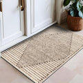 Rugshop Beige and Brown Geometric Area Rug – Soft Abstract Line Pattern Carpet for Living Room, Bedroom, or Office – Contemporary Neutral Decor Accent 2' 3" x 4' Beige
