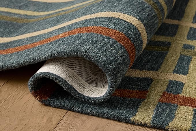 Loloi Magnolia Home by Joanna Gaines Waylon Collection WAY-01 Denim/Multi 2'-6" x 9'-9" Runner Rug