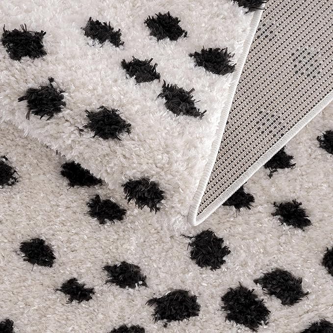 Hauteloom Cansu Hallway, Kitchen Runner Rug - Contemporary - Plush Pile - Black - 2'7" x 10'