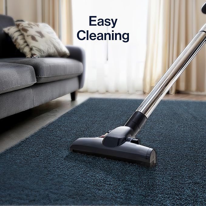 JONATHAN Y Haze Solid Low-Pile Navy Indoor Area Rug 12x15, Coastal,Bohemian,Minimalist,Classic, Easy-Cleaning for Living Room,Bedroom,Kitchen,Pet Friendly,Non-Shedding (SEU100C-15)
