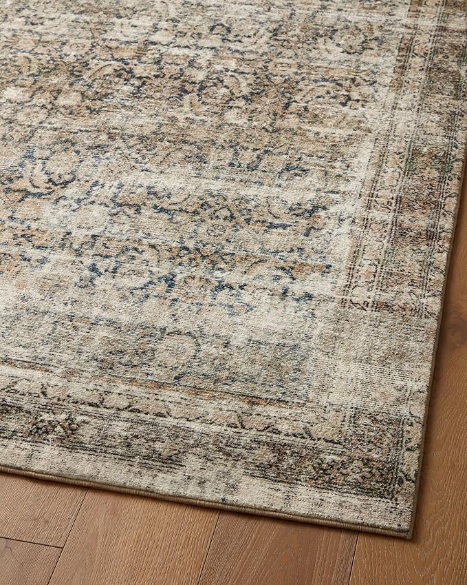 Loloi Amber Lewis Morgan Collection MOG-02 Navy/Sand 11'-6" x 14'-6" 38" Thick Area Rug feat. CloudPile, Neutral, Room Décor, Vintage Inspired, Livingroom, Bedroom, Dining Area