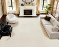 ANSSO Wool Area Rugs 9x12 Living Room,80% Merino Wool and 20% Cotton Soft Tufted Area Rug with Cotton Non-Slip Backing,Large Area Rug for Bedroom Bedroom, Dining and Home Office (Cream White)