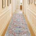 Washable Area Rug. Modern Farmhouse. Vintage. Turkish. Bohemian. Distressed. Oriental. Traditional. Rugs for Living Room. Dining. Bedroom. Office. Entryway. Foyer. (858RM, 2'5 x 9'8)