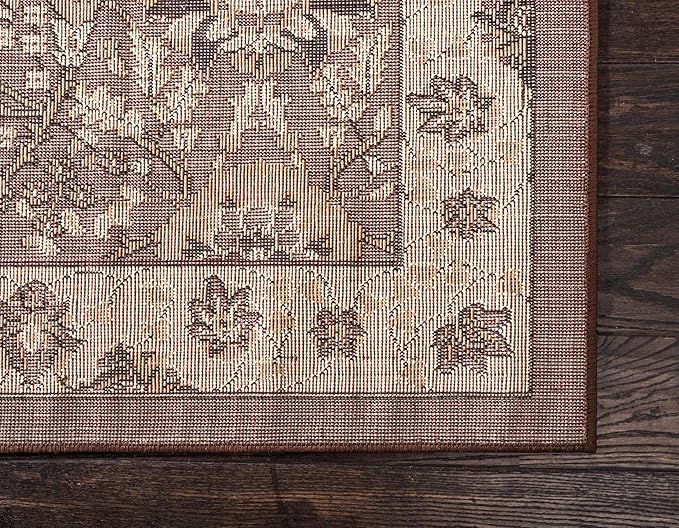 Unique Loom Espahan Collection Area Rug - Cape Cod (9' 10" x 13' 1" Rectangle, Brown/ Beige)