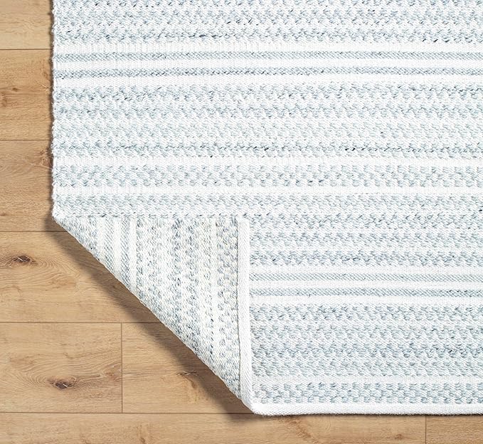 Mark&Day Wool Rugs, 2x8 Precious Solid and Border Cream/Black Runner Area Rug, Cream Black Carpet for Hallway, Kitchen, Bedroom or Living Room (2'6" x 8' Runner)