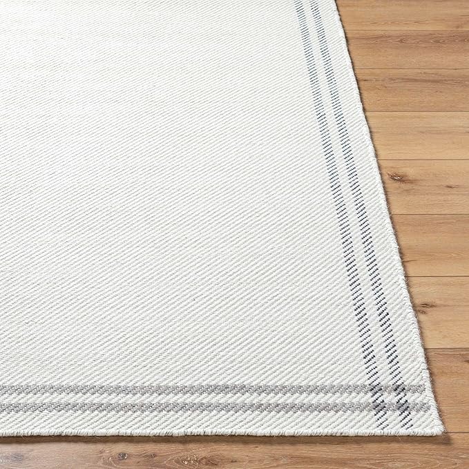 Mark&Day Wool Rugs, 5x7 Janmichael Cottage Light Silver/Charcoal Area Rug, Silver Grey Carpet for Living Room, Bedroom or Kitchen (5' x 7'6")