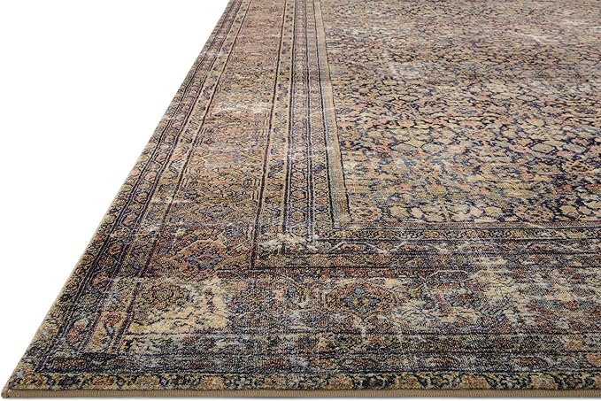 Loloi Amber Lewis Morgan Collection MOG-03 Denim/Multi 2'-3" x 11'-6" 38" Thick Runner Rug feat. CloudPile, Neutral, Room Décor, Vintage Inspired, Livingroom, Bedroom, Dining Area