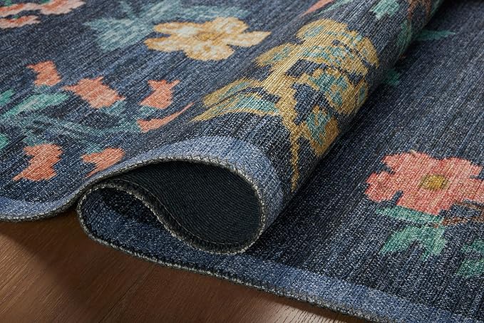 Loloi Rifle Paper Co. Rosa Collection RSA-03 Navy 5'-0" x 7'-6" Area Rug