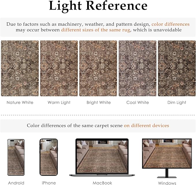 9x12 Area Rug for Living Room Brick Red Vintage Washable Bedroom Carpet Traditional Distressed Soft Non Slip Indoor Large Accent Rug Retro Thin Low Pile Floor Cover for Dining Room Playroom