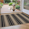 Striped Easy Jute Entryway Rug 2x3 Indoor Outdoor Front Door Mat Washable Non Slip Farmhouse Neutral Low Pile Small Rug for Entryway Proch Kitchen