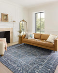 Loloi Rifle Paper Co. Maison Collection MAO-03 Rosette Blue 2'-0" x 5'-0", .19" Pile Height, Accent Rug