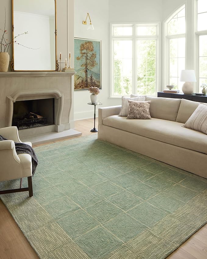 Loloi Chris Loves Julia Francis Collection FRA-02 Green/Natural 3'-6" x 5'-6" Accent Rug