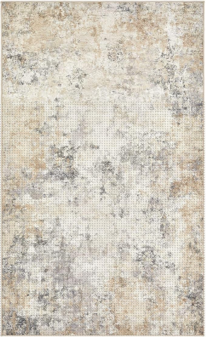 3x5 Area Rug Living Room Rugs - Washable Neutral Modern Abstract Soft Thin Rug Indoor Floor No Slip Rug Carpet for Bedroom Under Dining Table Home Office Decor - Golden Grey