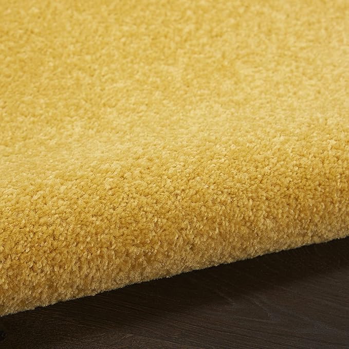 Nourison Home Nourison Essentials Yellow 4' x 6' Area Rug - Easy Clean, Non Shedding, Bed Room, Living Room, Dining Room, Kitchen (4' x 6')