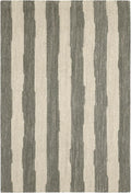 Dash & Albert Silas Stripe Grey Hand Micro Hooked Wool Rug, Runner-2.5 X 8 Feet, Grey Stripe Pattern - Premium Luxury Hotel Quality Soft Breathable Hypoallergenic Machine Washable Easy Care All