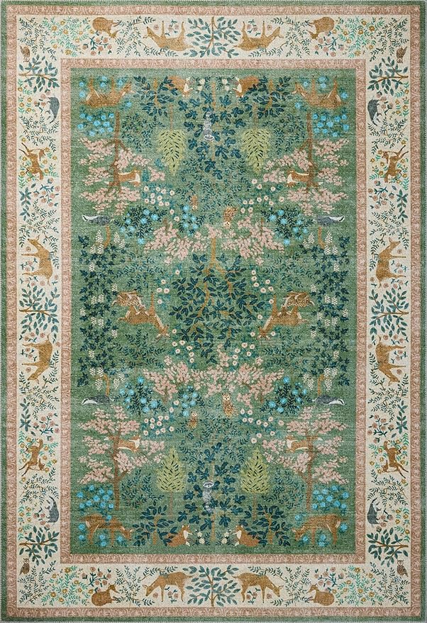 Loloi Rifle Paper Co. Canopy Collection CNP-02 Sage/Blush 2'-3" x 3'-9" Accent Rug