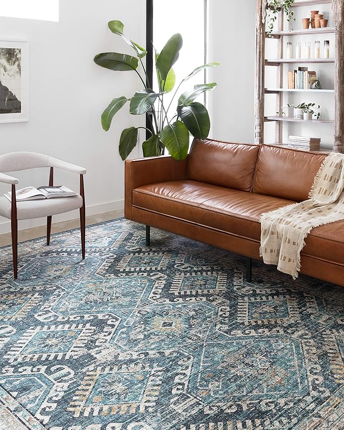 Loloi Skye Collection SKY-03 Denim/Natural 9'-0" x 12'-0" Area Rug