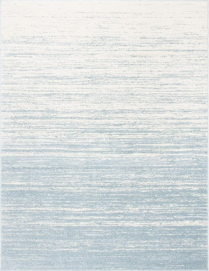 SAFAVIEH Area Rug 6x9 - Adirondack Collection - Slate & Cream, Modern Ombre Design, Non Shedding & Easy to Clean, Ideal for Living Room, Bedroom, Office, Dining Space (ADR113T)